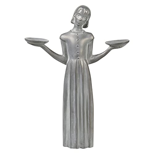 Potina Bird Girl Garden Statue - Outdoor Art Yard Decor, Child Sculpture Lawn Ornaments - 24"H, No Pedestal #TOP3