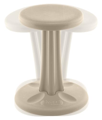 Image of Kore Junior Wobble Stool, Flexible Seating, Ages 8-9, 16in, Sand Dollar | Wiggle chair for classroom and home boosts focus, improves posture, and provides an energy outlet; anti-tip base; Made in USA