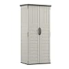Suncast Vertical Tool Shed - Outdoor Storage Shed for Backyards and Patios - 20 Cubic Feet Capacity for Long Handled Tools and Garden Accessories Suncast Vertical Tool Shed - Outdoor Storage Shed for Backyards and Patios - 20 Cubic Feet Capacity for Long Handled Tools and Garden Accessories
