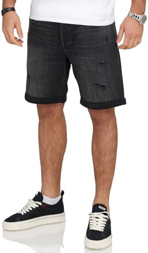 JACK & JONES Infinity Herren Jeans Shorts Rick Bermudas Used Look
