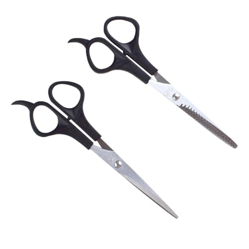 WOFASHPURET 4pcs Barber Scissors Barber Shears Hair Salon Cutter Barber's Shears Hair Styling Tools Haircut Scissor Hairdressing Scissors Black
