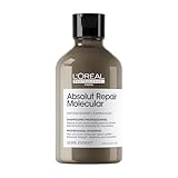 L’Oréal Professionnel Shampoo Ristrutturante, Per Tutti i Tipi di Capelli Danneggiati, Aiuta a Riparare i Danni e Ripristina la Forza, Senza Solfati, Absolut Repair Molecular, SERIE EXPERT, 300 ml