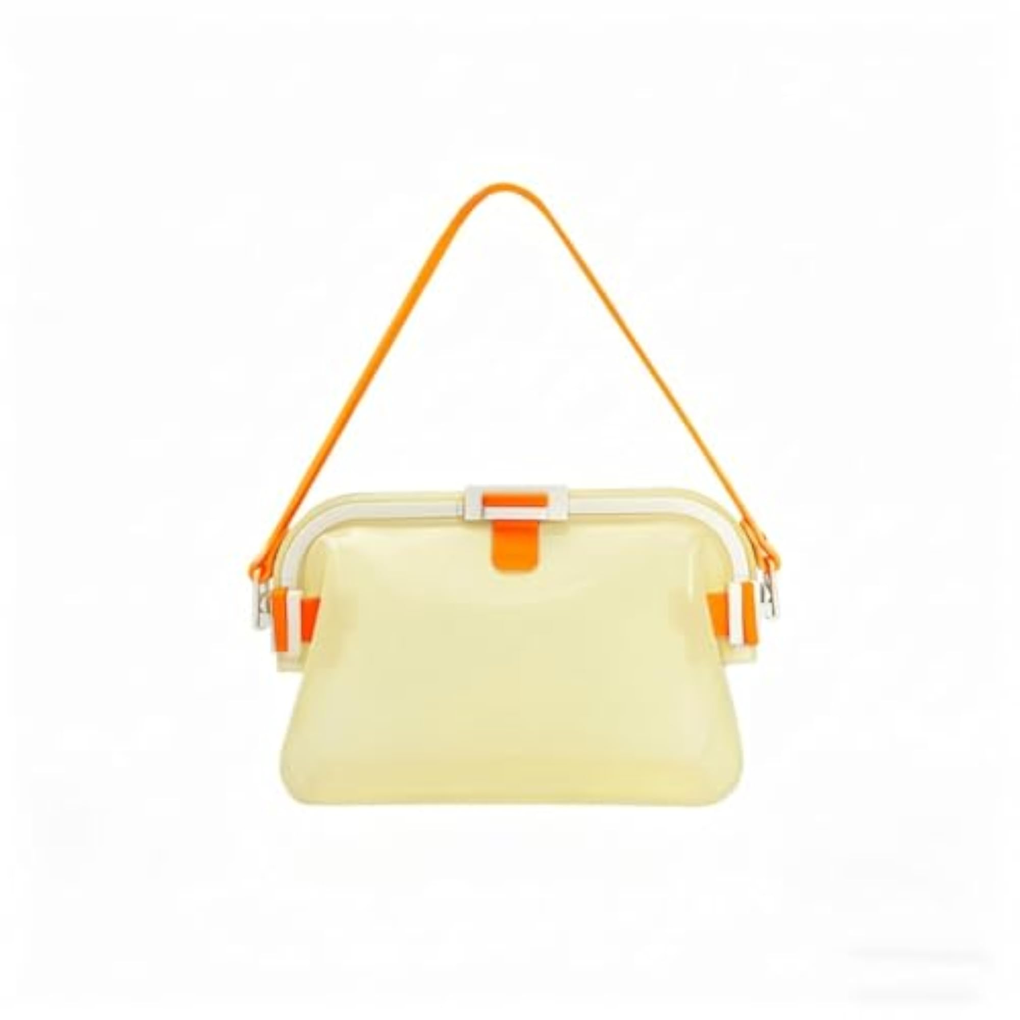 Translucent Frosted Silicone Shoulder Bag, Yellow