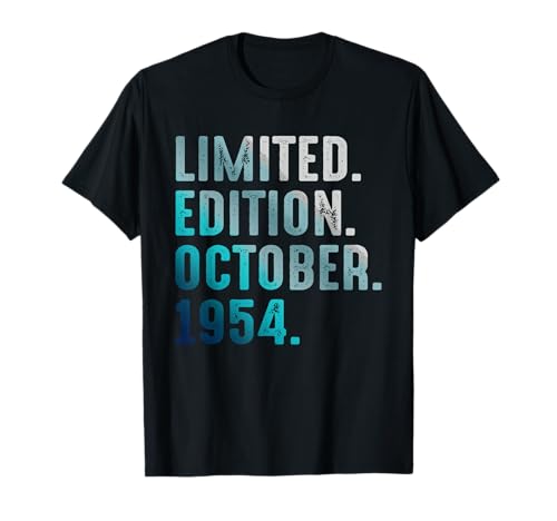 Edición Limitada Octubre 1954 Retro Vintage 1954 Camiseta
