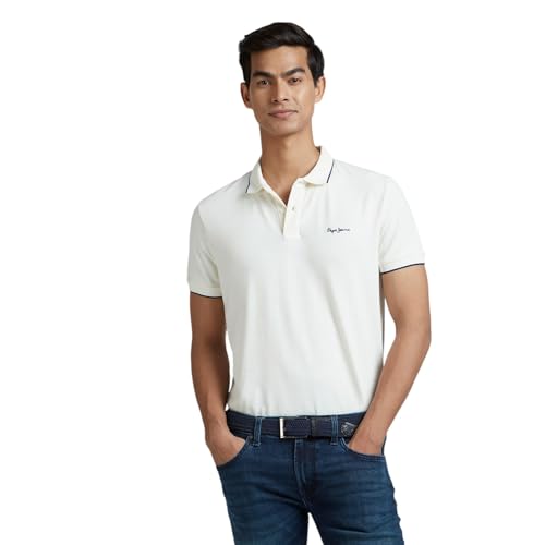 Image of Pepe Jeans Men's Cotton Regular Fit Polo T-Shirt