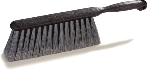 Image of SPARTA Flo-Pac Counter Brush, Bench Brush, Dustpan Brush with Flagged Bristles for Counters, Floors, And Fireplace, 8 Inches, Gray