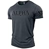GYMTIER Alpha - Spartan Forged - Men's Gym T-Shirt - Bodybuilding Workout Top, Dark Heather, 5XL #4