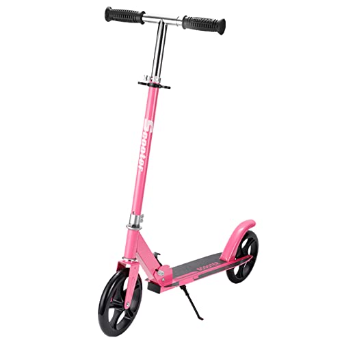 Bueuwe City Roller für Erwachsene und Kinder, Big Wheel Scooter, Faltbar Tretroller 100 kg Tragkraft, Cityroller mit Bremsen, Höhenverstellbar Kickboard, Kinderroller ab 6 Jahre