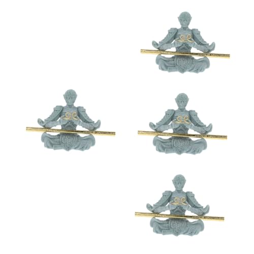 Figurines Wukong d'aquascaping en grès vert avec statues de collection - 2