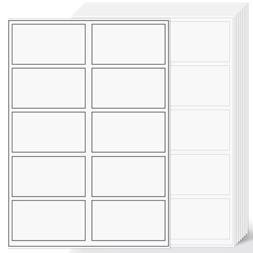 Image of 2 inchx4 inch Shipping Address Labels, 10-UP Blank Mailing Labels, White Self-Adhesive Customized Stickers for Inkjet and Laser Printer [500 Sheet, 5000 Labels]