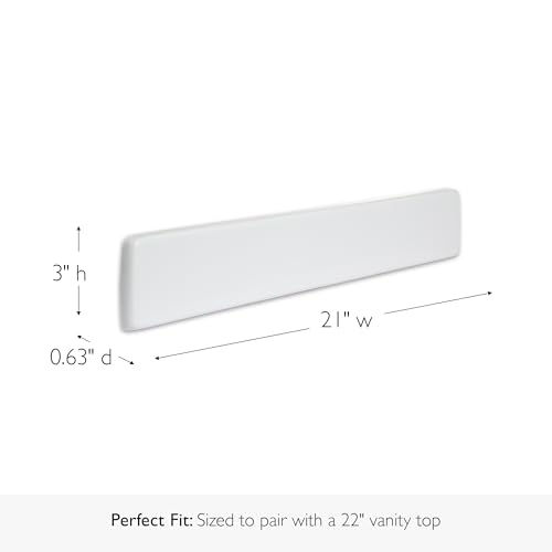 Image of Design House Cultured Marble Side Splash, Solid White, 21 1 /2 in W x 5 /8 in D, 563502