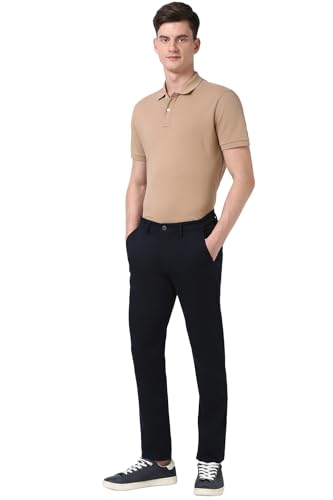 Image of Peter England Men's Slim Fit Mid Rise Super Chino Casual Trouser