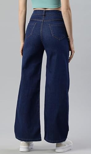 Image of ADBUCKS Wide Leg Jeans for Women | Jeans Pant for Women | High Rise Jean I