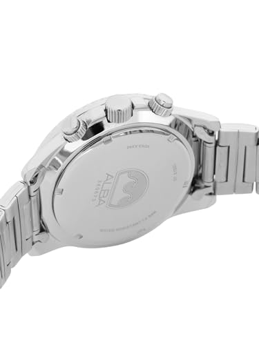 ALBA Stainless Steel Men Analog Wristwatch At3J43X1, Blue Dial, Silver Band - Image 5