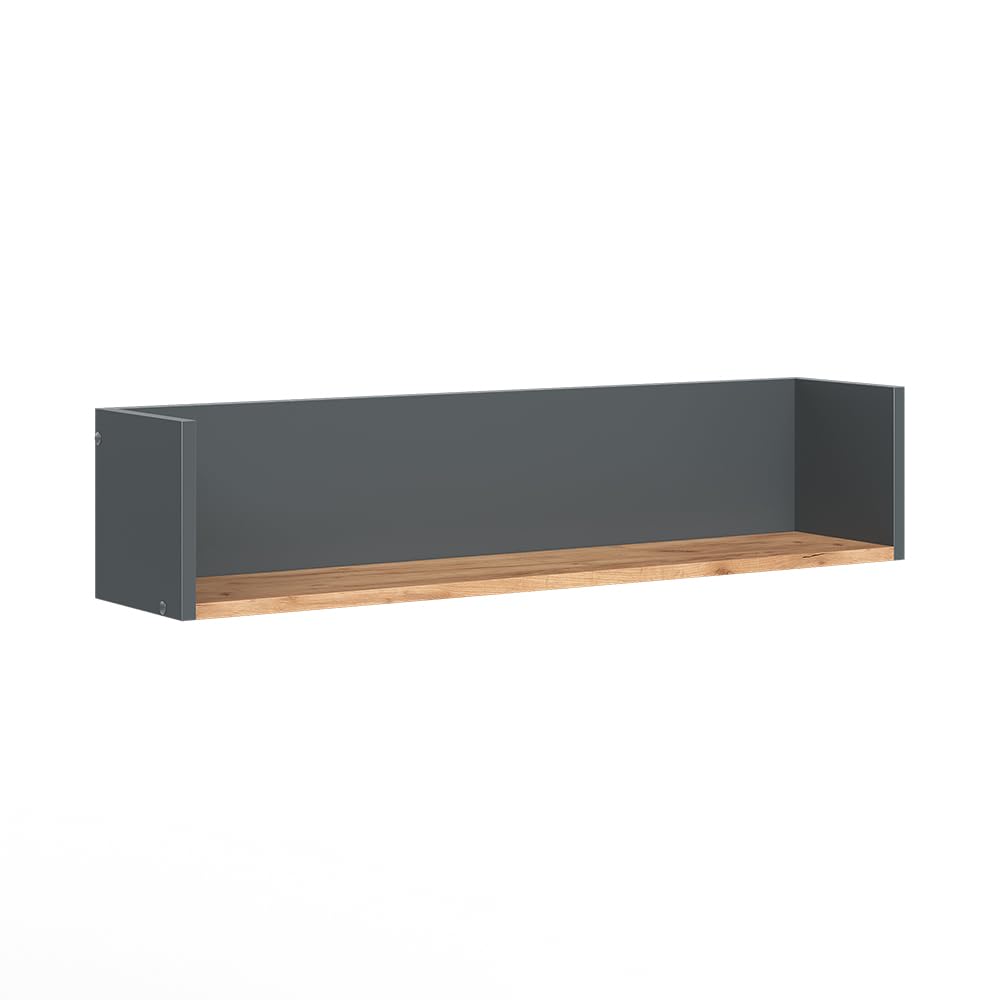 Vicco Étagère Murale Viktor, Anthracite/chêne doré, 93.4x20cm