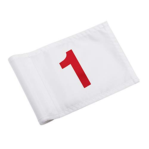KINGTOP Numbered Golf Flag with Tube Inserted, All 8" L x 6", Putting