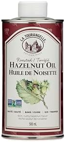 La Tourangelle Roasted Hazelnut Oil, High-Oleic Oil Great for Baking, Stir-Frying, and Vinaigrettes, 500 mL 16.9 fl oz
