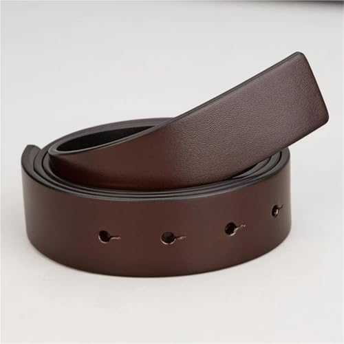 2 PCS Cowhide Belt Strap 3.4 CM Round Hole No Buckle Leather Without Buckle Men Women3
