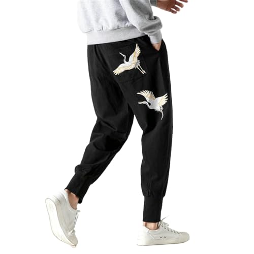 Pantalon homme en coton lin pour voyager léger avec style chinois