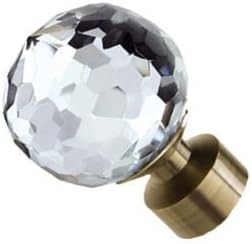 Speedy Poles Apart 28mm Bella Curtain Pole Finials, Antique Brass, 2 Pack