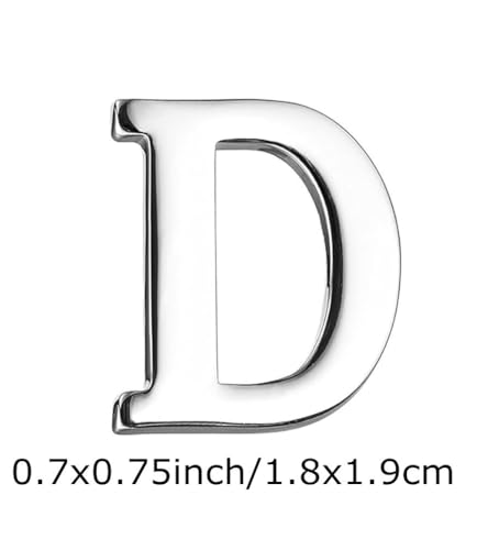 Image of vmcoatdu A-Z Initial Pins 26 Letters Pins 18K Gold Plated and Silver Tone Metal Brooch Breastpin Badge