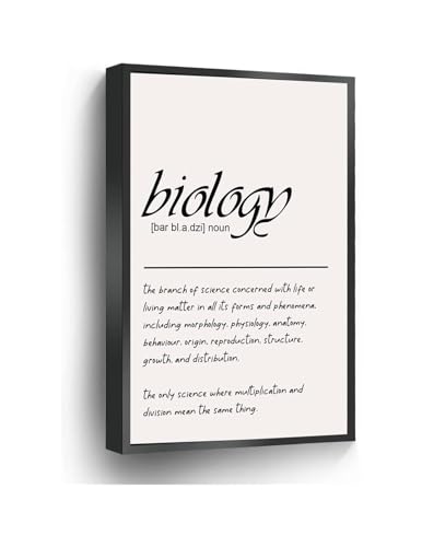 Cuadro de biología enmarcado para decorar paredes vacías en oficinas y escuelas con estilo
