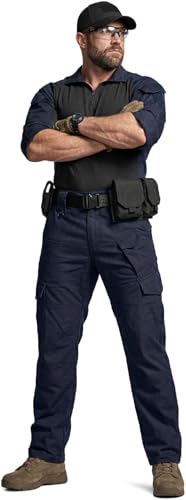 Image of CQR Men's Flex Ripstop Tactical Pants, Water Resistant Stretch Cargo Pants, Lightweight EDC Hiking Work Pants