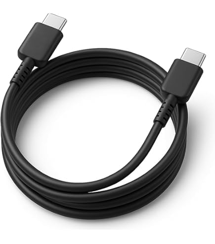 Image of Original Type C to C 3.3 Ft Fast Charging USB C Cable High-Speed & Data Transfer Compatible with Samsung F16,F06,F15,F05,F55 5G,M14,M13,M23,M33,M34,M42 (3+3 Month Warranty) (SMNG CBL BLK)