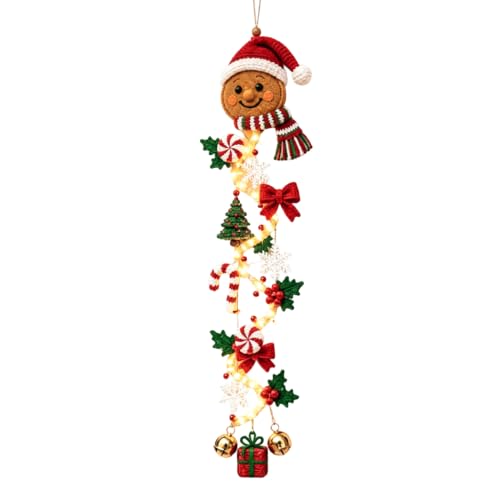 Christmas Hanging Decorations with Light Crochet Santa LED Hanging Ornament - image 1
