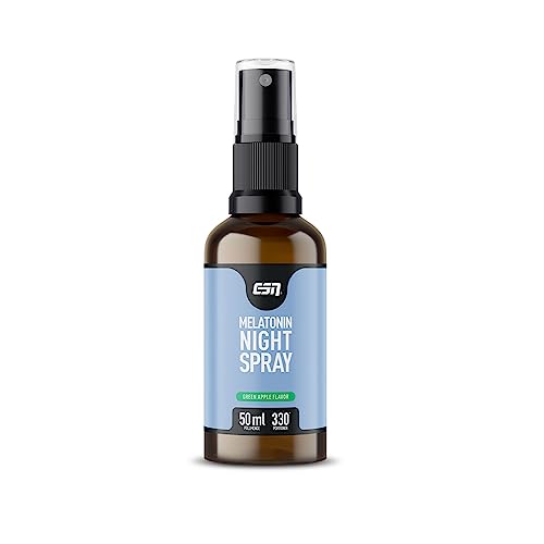 ESN Melatonin Night Spray, 50ml, Green Apple, Einschlafspray mit Melatonin und Vitamin B6