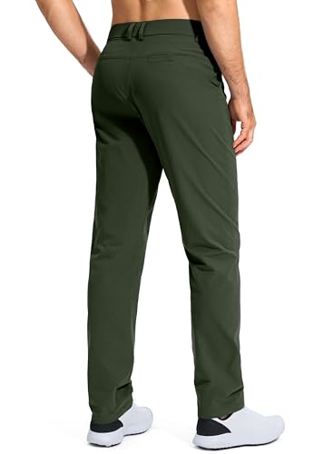Image of Pudolla Men's Golf Pants Stretch Work Dress Comfy Pants 30 inch /32 inch /34 inch Lightweight Quick Dry Casual Slacks Trousers with Pockets