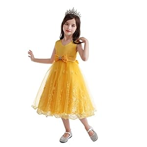Cichic Elegant Girls’ Special Occasion Dress Princess Dresses for Kids 5-6 Years Old Light Purple