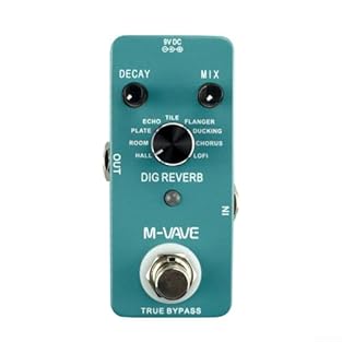 【Digital Analog Reverb】This professional DIG REVERB digital guitar effect pedal offers clean tone and excellent dynamic response. 【9 Reverb Types】With 9 different reverb types including HALL, ROOM, PLAT, , TILE, , DUCKING, CHOURS, and LOFI, you can e...