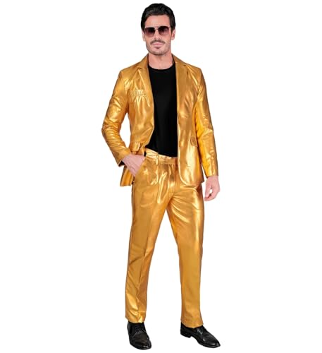 Costume doré de qualité pour homme veste cintrée et pantalon de cérémonie chic