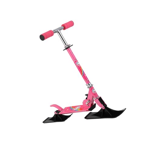 Vaveren Children's Outdoor Snow Scooter with Two Wheels for Balance Training, Rose Red