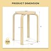 Amazon.com : Giantex Bentwood Stackable Stools Set of 4, 18" Round ...