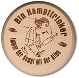 seleXions® Bierdeckel Maßkrugdeckel "Bin Kampftrinker-immer der Kampf..." für 0,5l und 1l