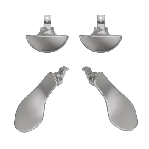 4 Piezas Paletas de Controlador Edge para DualSense PS5 Edge Controller Paletas (Plata)
