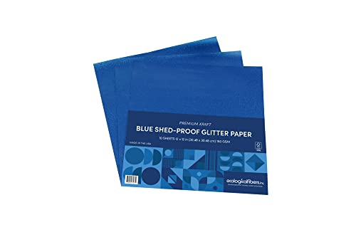 Papier kraft à paillettes bleu de qualité supérieure Ecological Fibers pour projets créatifs