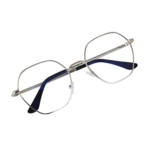 CREEK Blue Light Blocking Blue Cut Zero Power Anti-Glare Eyeglasses, Hexagon Frame For Eye Protection From Uv By Computer/Tablet/Laptop/Mobile... - Image 3