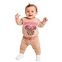 Conjunto Moletom Bebê Menina – Escolha Seu Modelo, com Estampas Fofas e Conforto Infantil Bebê Feminino Frio Inverno. (Awesome, 3 (veste 2 anos))