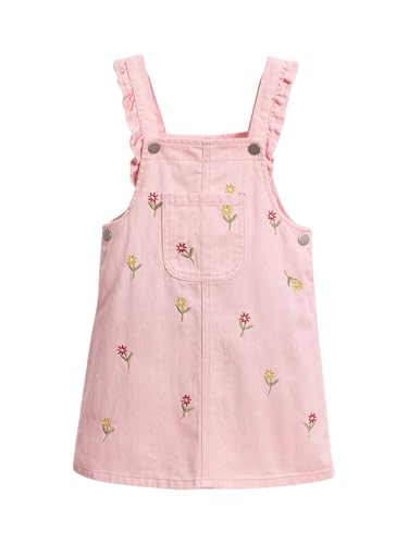 10 Best Girls Floral Overalls That Are Perfect for Spring Adventures 5 WDIRARA Girls' Floral Embroidery Denim Overall Dress