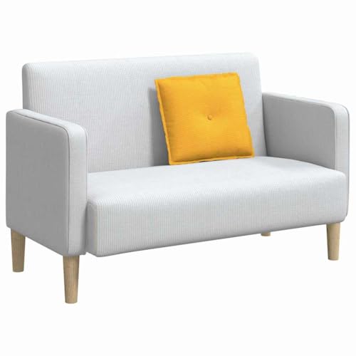 Coussin de dossier rectangulaire velours côtelé jaune 50x45cm - 4