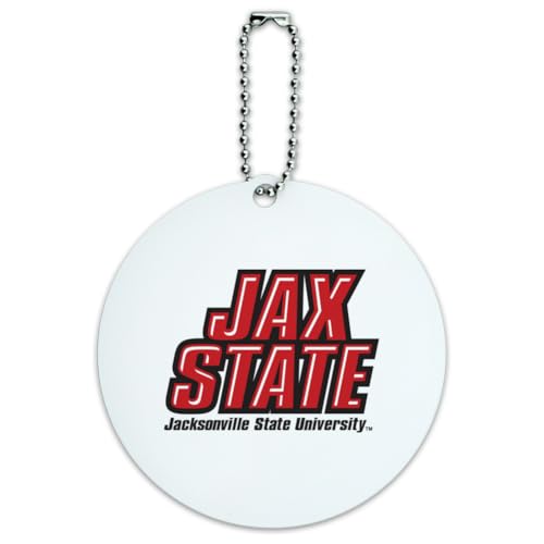 Graphics & More Jacksonville State University Primary Logo Round Luggage ID Tag Card Suitcase Carry-On