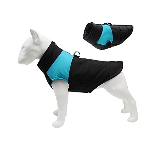 Homieco Abrigo para Perros, Invierno Caliente Chaqueta para Mascotas Perros, Ropa Impermeable para Perros, Ropa Traje para Mascotas - Azul