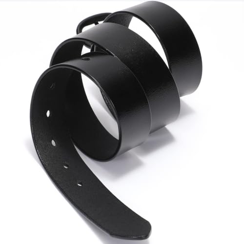 Image of WHIPPY Women Leather Belt for Jeans Pants Dresses Black Ladies Waist Belt with Pin Buckle