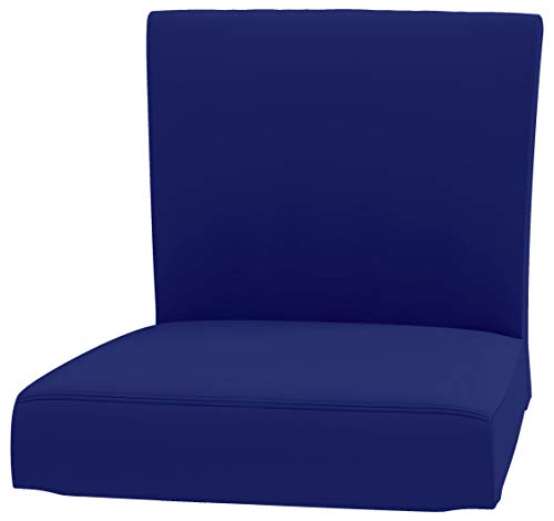 Anchura del asiento: 18 1/2 'Material duradero Henriksdal Taburete de bar con funda de respaldo de repuesto es compatible a medida para IKEA Henriksdal taburete de bar o funda (poliéster azul lino)