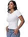 EasyFair Womens T Shirts Basic Short Sleeve Crew Neck Slim Fit Tees Summer Workout Casual Bodycon Tops 2025 White