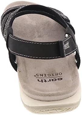 Earth Footwear Women's SASS3 Flat Sandal, Black 001, 7.5 | Image 5