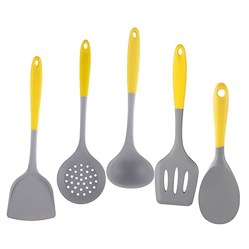 DINHEAROM 1Juego Conjunto De Utensilios De Cocina De Silicona Antiadherentes Incluye Cucharón Espátula y Paleta De Arroz Utensilios De Cocina y Resistentes Al Calor